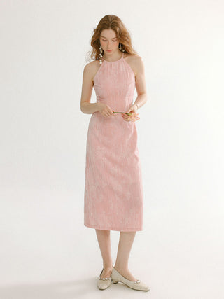 Ariel Halter Neck Long Dress