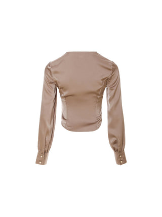 Ash Brown Satin Top Set