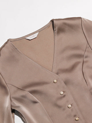 Ash Brown Satin Top Set