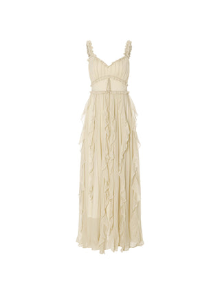 Aube Ruffle Sleeveless Maxi Dress