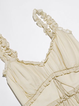Aube Ruffle Sleeveless Maxi Dress