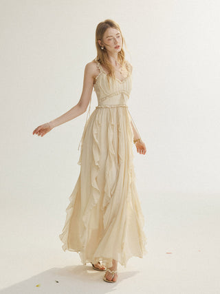 Aube Ruffle Sleeveless Maxi Dress
