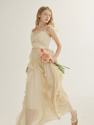 Aube Ruffle Sleeveless Maxi Dress