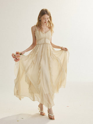 Aube Ruffle Sleeveless Maxi Dress