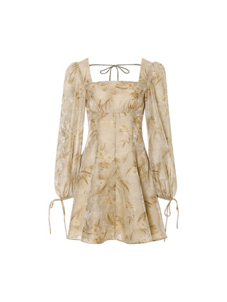 Autumn Square Neck Mini Dress