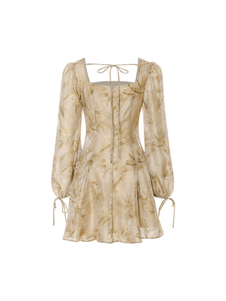 Autumn Square Neck Mini Dress