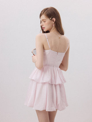 Baby Balloon Tiered Mini Dress