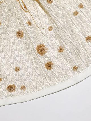 Beaded Petal Mini Skirt