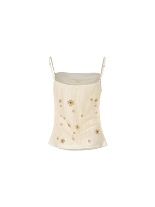 Beaded Petal Sleeveless Top