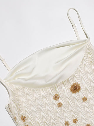 Beaded Petal Sleeveless Top