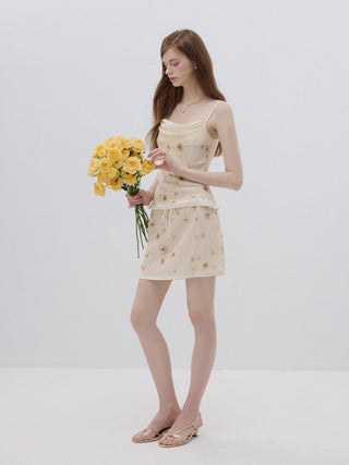 Beaded Petal Sleeveless Top