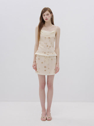 Beaded Petal Sleeveless Top