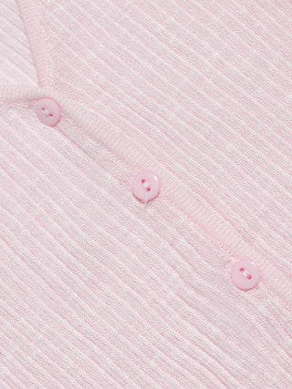 Bebe V neck Knit Cardigan Pink