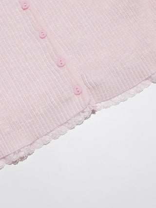 Bebe V neck Knit Cardigan Pink