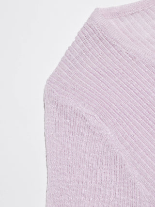 Bebe V neck Knit Cardigan Purple