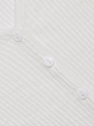 Bebe V neck Knit Cardigan White