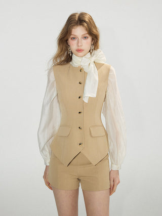 Belle Bow Sheer Blouse Set