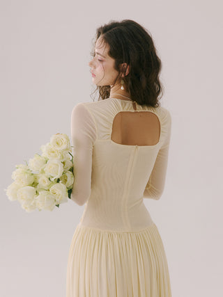 Bellier Shirring Maxi Dress