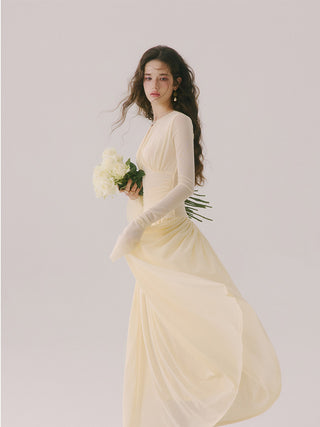 Bellier Shirring Maxi Dress