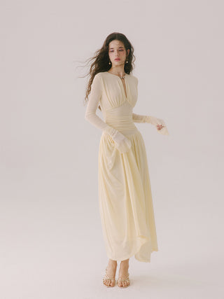 Bellier Shirring Maxi Dress