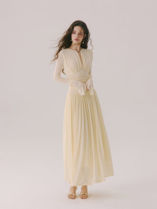 Bellier Shirring Maxi Dress