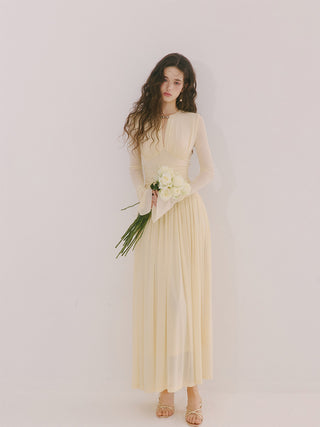 Bellier Shirring Maxi Dress