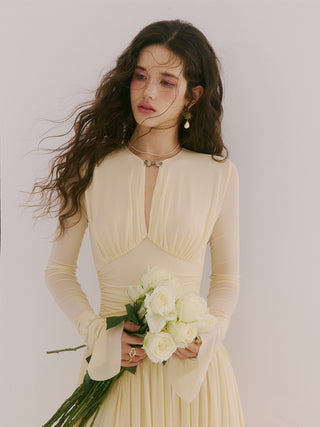 Bellier Shirring Maxi Dress
