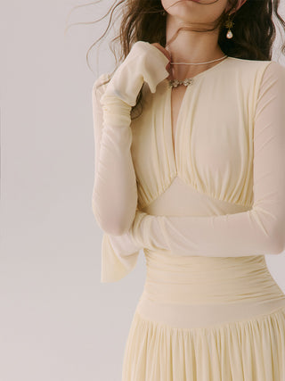 Bellier Shirring Maxi Dress