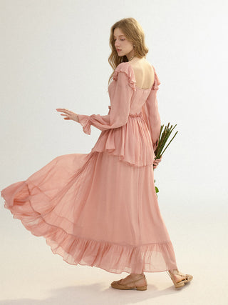 Berry Dew Layer Maxi Dress