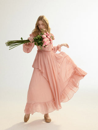 Berry Dew Layer Maxi Dress