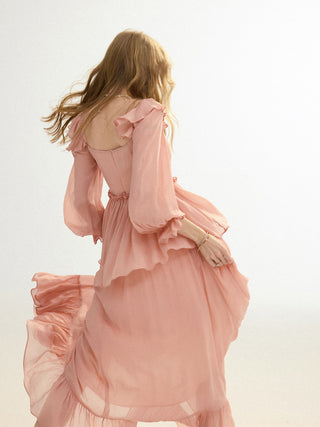Berry Dew Layer Maxi Dress