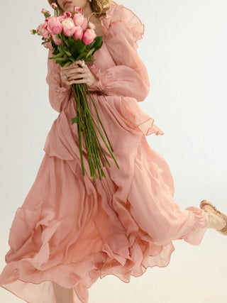 Berry Dew Layer Maxi Dress