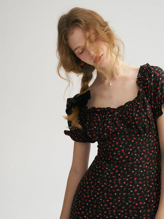 Berry Rose Backless Mini Dress