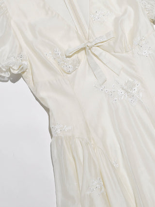 Bisque Embroidered Mini Dress