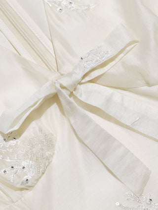 Bisque Embroidered Mini Dress