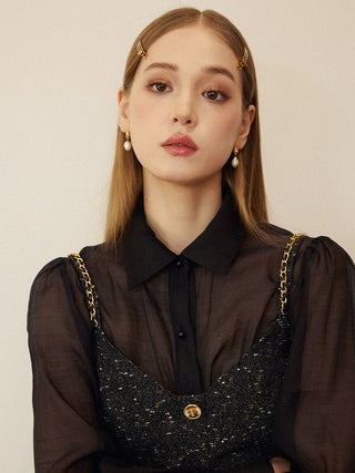 Black Sheer Blouse
