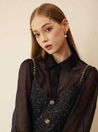 Black Sheer Blouse