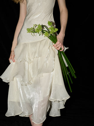 Blanc Halterneck Maxi Dress