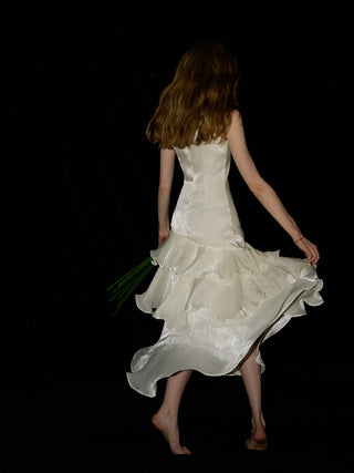 Blanc Halterneck Maxi Dress
