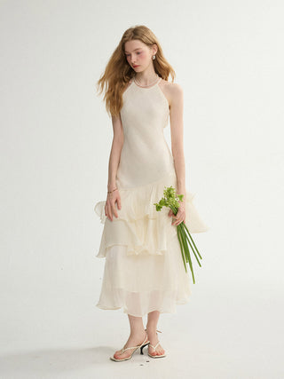 Blanc Halterneck Maxi Dress