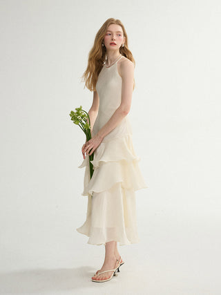 Blanc Halterneck Maxi Dress