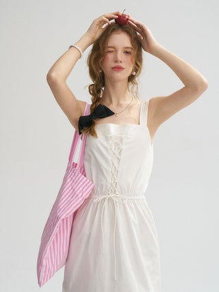 Blanc Corset Mini Dress