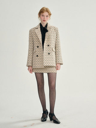 Bliss Two-Button Half Jacket with a tailored fit and sophisticated design, perfect for special occasions.