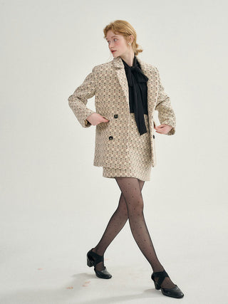 Bliss Two-Button Half Jacket with a tailored fit and sophisticated design, perfect for special occasions.