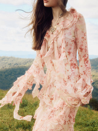 Bloom Ruffle Maxi Dress