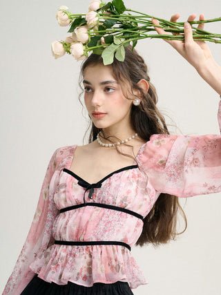 Blossom Black Line Blouse