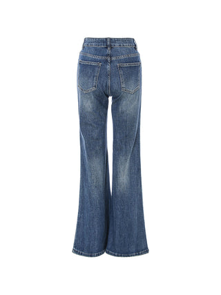 Blue Denim Bootcut Pants