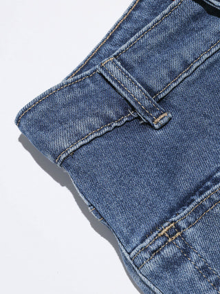 Blue Denim Bootcut Pants