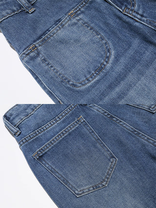 Blue Denim Bootcut Pants