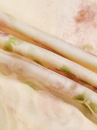 Blurring Rose Asymmetrical Maxi dress